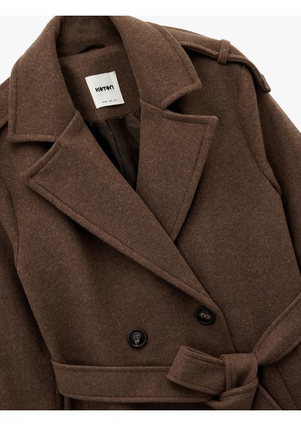 Cepli Uzun Kollu Kruvaze Kemerli Uzun Kaşe Kaban modelleri