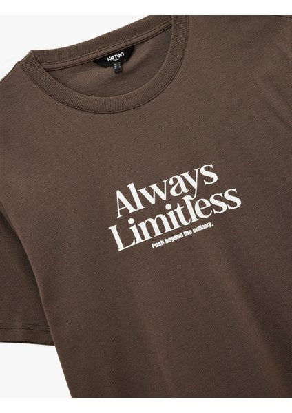 Regular Fit Kısa Kollu Bisiklet Yaka Pamuklu Baskılı Tişört modelleri