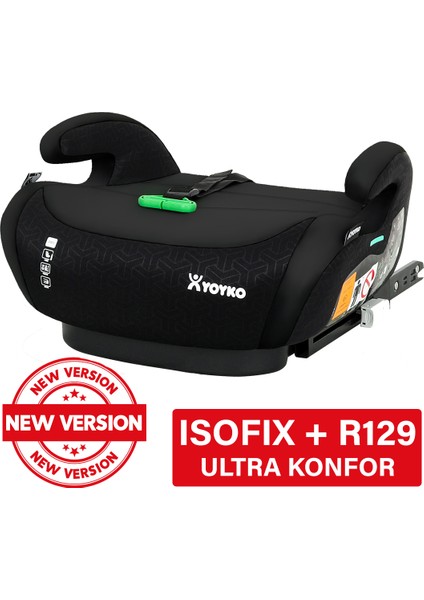 Isofix Bağlantılı 15-36 kg Oto Koltuğu Yükseltici Booster Siyah fiyatları