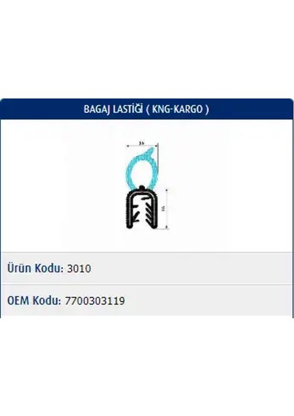 M3010 Bagaj Kapak Fiili 7700303119