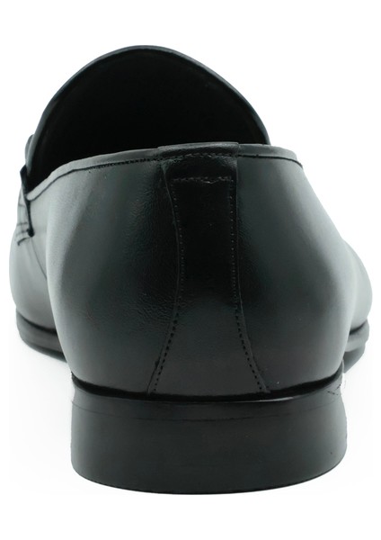 Hakiki Deri Siyah Mokasen Erkek Kösele Ayakkabı - Microlight Taban - Tuna ML161 fırsatları