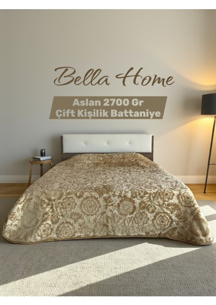 Aslan 2700 gr Çift Kişilik Embos Battaniye - 220X240 cm - Pvc Çanta