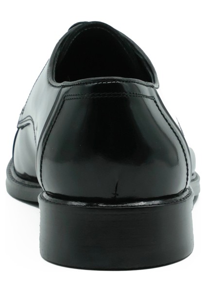 Hakiki Açma Deri Kösele Siyah Derby Erkek Ayakkabı - K021 fırsatları