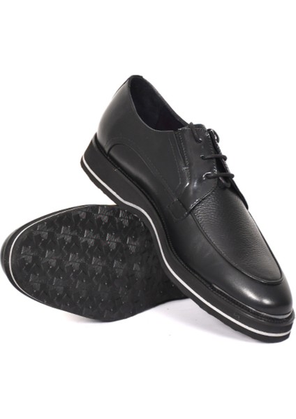 Hakiki Deri Siyah Klasik Erkek Ayakkabı Bağcıklı Eva Taban - 6265 fırsatları
