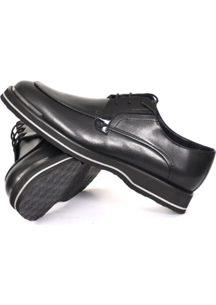 Hakiki Deri Siyah Klasik Erkek Ayakkabı Bağcıklı Eva Taban - 6265 indirimleri