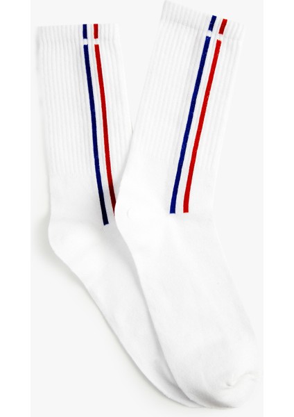 Çizgili Tenis Çorabı