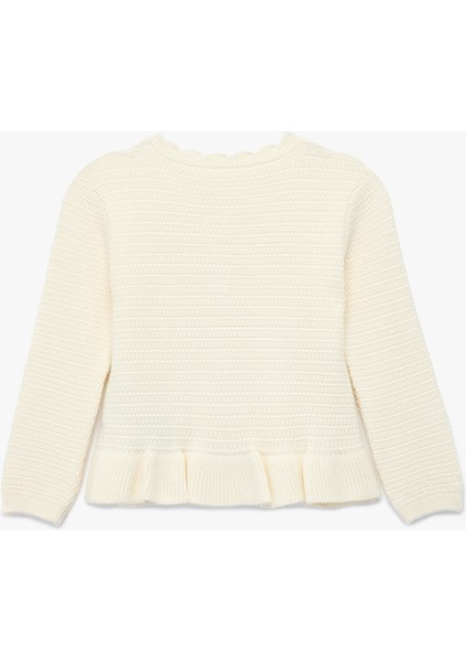 Viskon Karışımlı Düğmeli Uzun Kollu Bisiklet Yaka Triko Hırka fiyatları