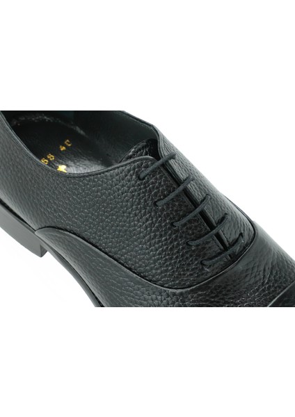 Hakiki Deri Siyah Klasik Erkek Kösele Ayakkabı - K166
