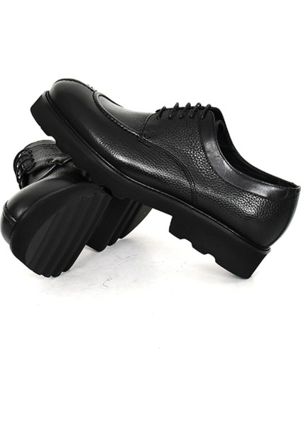 Hakiki Deri Siyah Klasik Erkek Ayakkabı Eva Taban Bağcıklı - 0302 indirimleri