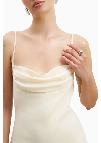 Ruched Chiffon Maxi Dress Kadın Elbise fırsatları