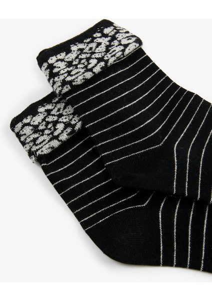 Çizgili Pamuklu Soket Çorap modelleri