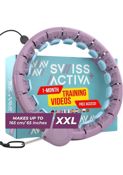 Aktiva Xxl Akıllı Fitness Çemberleri Ayarlanabilir Egzersiz Halkası Şekillendirme Bel Incelme