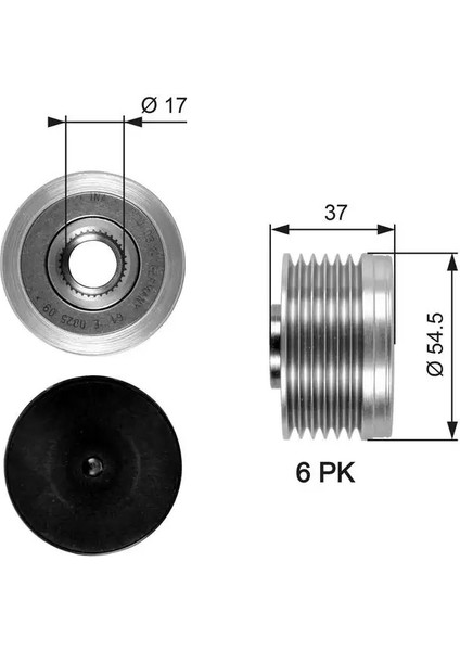 OAP7034 Alternator Kasnagi 3177168D00 3177168D01 77363303