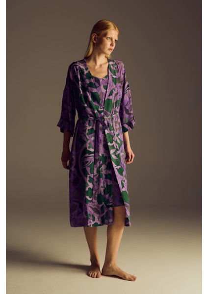 Kadın Vegan Dokuma Uzun Kollu Kimono fiyatları