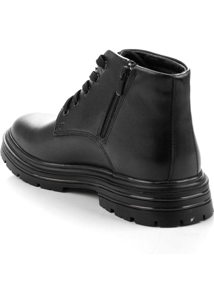 Siyah Hakiki Deri Erkek Bot & Bootie E02811252943 modelleri