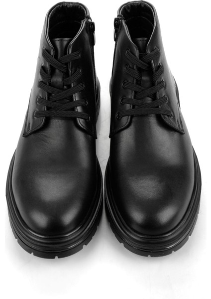 Siyah Hakiki Deri Erkek Bot & Bootie E02811252943 fırsatları