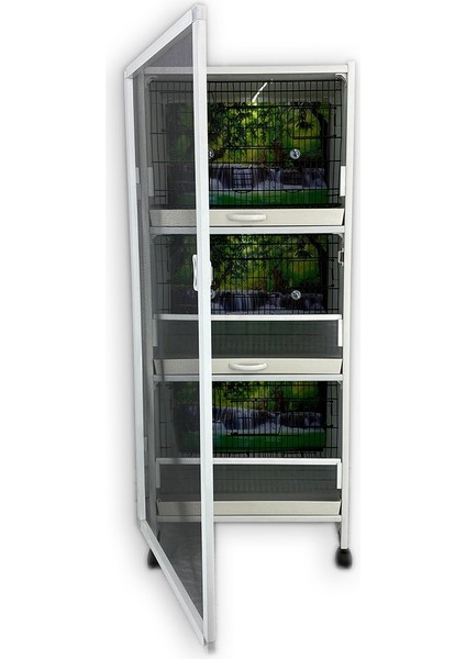 Istanbul Kafes - MODEL: PDM03 – 3’LÜ DOLAP – PVC KUŞ DOLABI - ÇOK AMAÇLI DOLAP DOLAP KAFES – PVC KAFES – SALMA KAFES (MONTAJLI KURULU GÖNDERİM) fiyatları