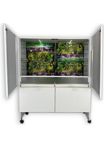 Istanbul Kafes - Model SALMA5D PVC KUŞ DOLABI - PVC KAFES - SALMA KAFES - PLASTİK DOLAP - ÇOK AMAÇLI DOLAP (MONTAJLI KURULU GÖNDERİM)