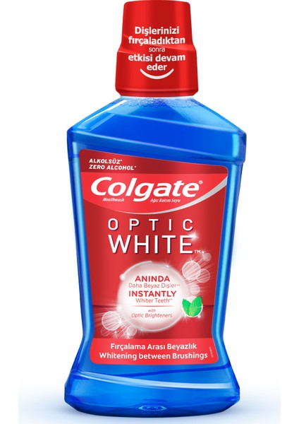 Optic White Kahve, Çay ve Tütün Kullananlar için Diş Macunu 125 ml, 360 Visible White Orta Diş Fırçası, Optic White Ağız Bakım Suyu 250 ml modelleri