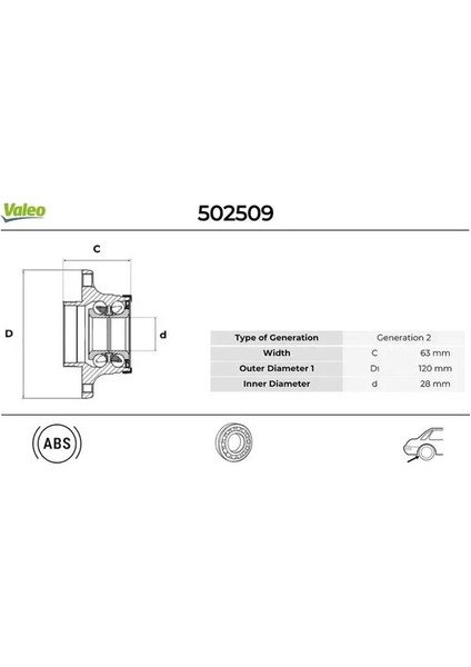 502509 Arka Aks Bilyasi 5Z0501611B 6Q0501611F 6Q0501611R