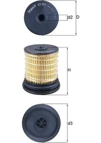 KX397 Yakit Filtresi 00K04726067AA 00K04726067AB 00K68090648AA