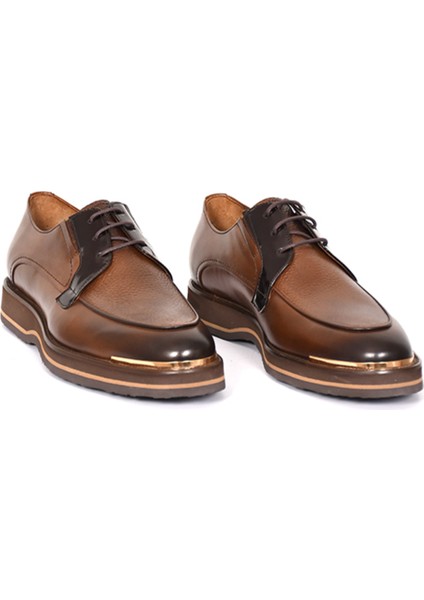 Hakiki Deri Kahverengi Klasik Erkek Ayakkabı Bağcıklı Eva Taban - 6265 fiyatları