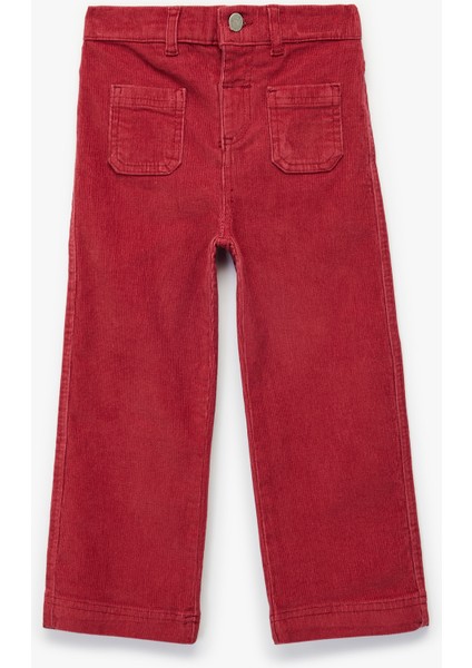 Pamuklu Cep Detaylı Geniş Paça Pantolon