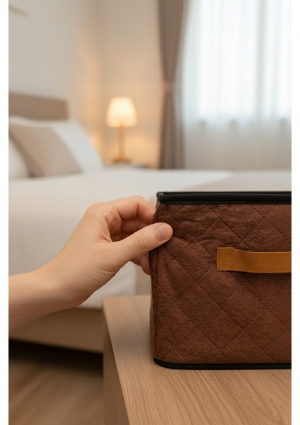 Raf Düzenleyici 25 cm - Deri Desenli | 4 Adet | Çelik Destekli, Katlanabilir Kıyafet Saklama Organizeri indirimleri