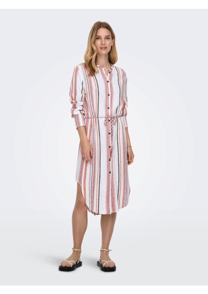 15295855 Onlohıo L/s Strıpe Shırt Dress Pnt