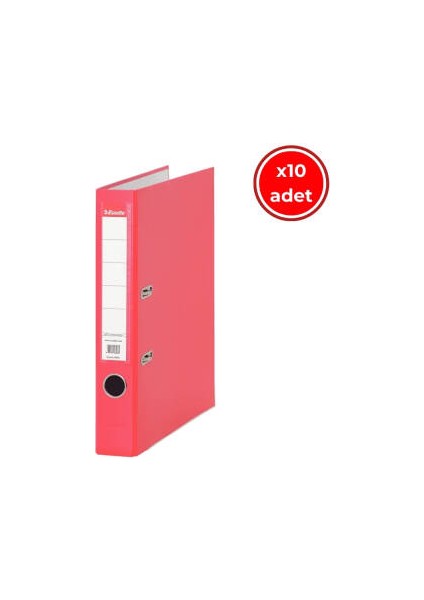 Eseelte Büro Klasörü, 10 Adet, Ekonomik Dar, Kırmızı