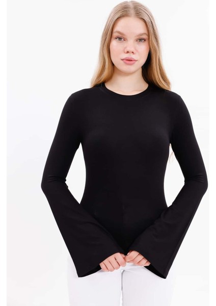 Kadın Ispanyol Kol Body – Siyah