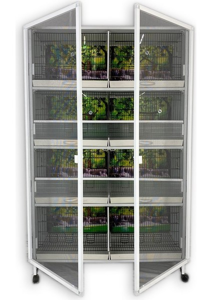 - Model M08 PVC KUŞ DOLABI - PVC KAFES - SALMA KAFES - ÇOK AMAÇLI DOLAP (MONTAJLI KURULU GÖNDERİM)