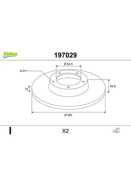 197029 Arka Fren Diski 584111C800 (2 Adet Fiyatıdır)
