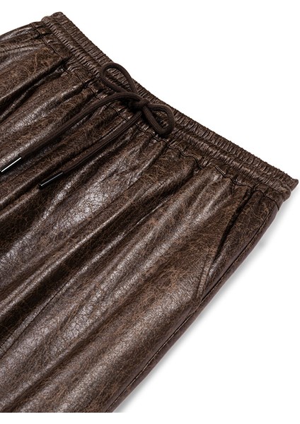 DERİ GÖRÜNÜMLÜ ELASTİK BEL PANTOLON TW6250003209074 indirimleri