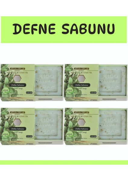 Defne Sabunu Parçacıklı 4 Ad X 125 Gr Doğal Sabun