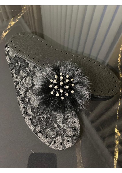 , Kadın El Yapımı Örgü , Beyoğlu Inci Taş Detaylı, Rahat ve Şık Çeyizlik Patik , Ev Terliği