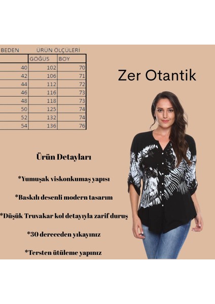 Baskılı Taş Detay Büyük Beden Gömlek Bluz Yeşil modelleri