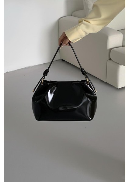 Lagraccio Paris Kadın Brale Yumuşak Deri El ve Omuz Çantası Siyah