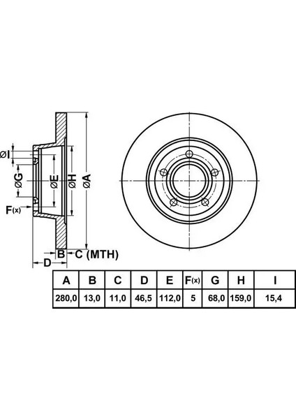 50313 Fren Diski On 8D0615301A (2 Adet Fiyatıdır)