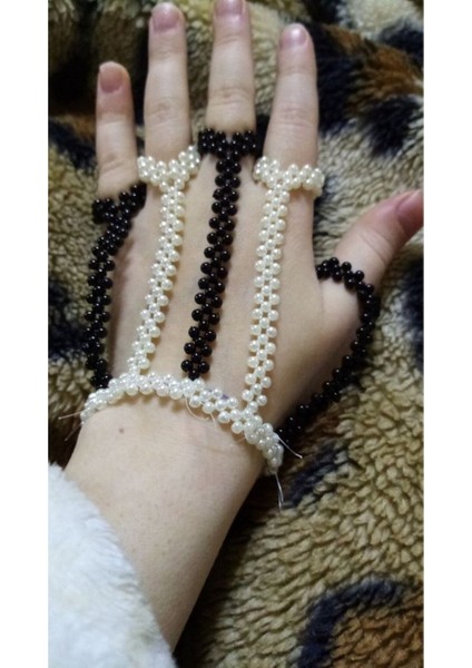 Şık Inci Tasarım Kadın Parmak Şahmeran Bileklik Aksesuarı