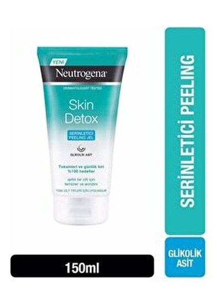 Skin Detox Serinletici Peeling Jel Tüm Cilt Tipleri İçin 150 ml Glikolik Asit İçerir