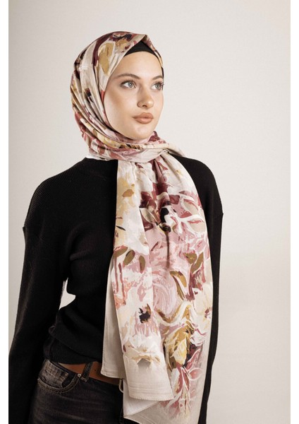 Desenli Pamuk İpek Şal Desen-2 modelleri