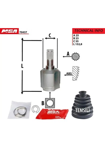 70437 Sol Ic Aks Kafasi