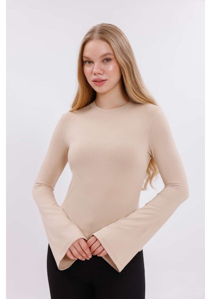 Kadın Ispanyol Kol Body – Ekru