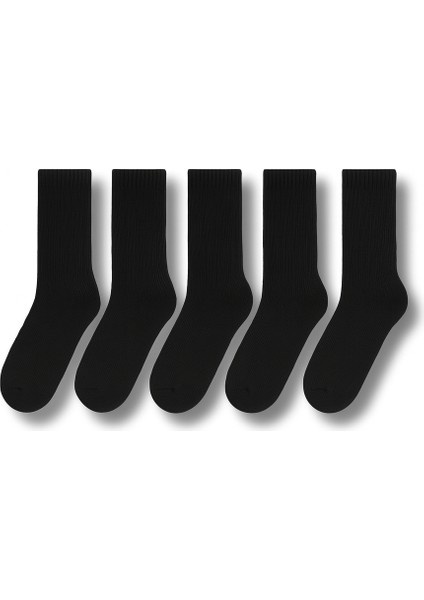 Erkek Siyah Pamuklu Soket Çorap 5’li Paket