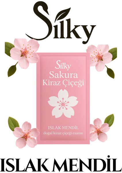 Doğal Sakura Kiraz Çiçeği Esanslı Islak Mendil- 3000 Adet fiyatları