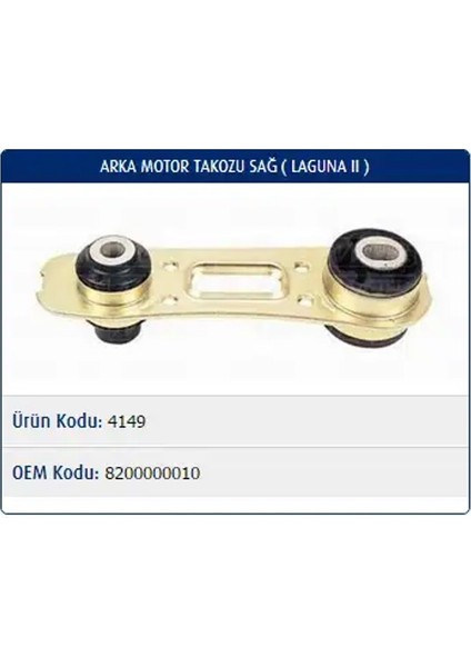 M4149 Motor Takozu (Arka) 8200000010