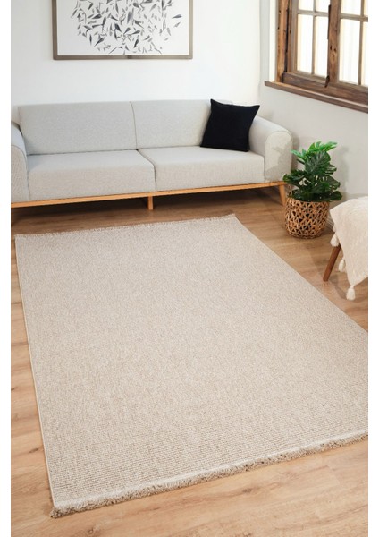 Ecoloop EC001 Beyaz Hav Toz Vermez Yumuşak Dokulu Salon Mutfak Koridor Oturma Odası Yolluk Halı