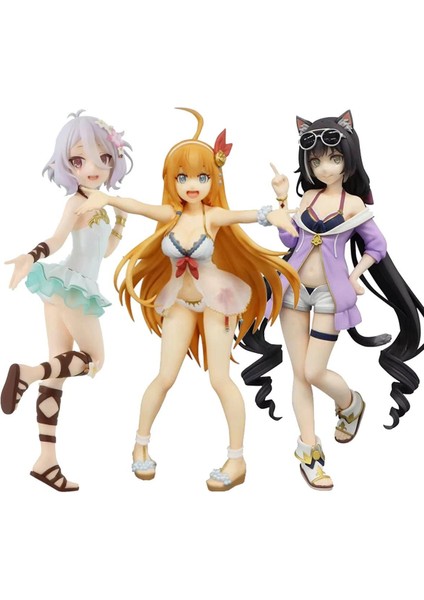 Princess Connect Re:dive 3lü Anime Figür Seti Pecorine Kokoro Kailu Koleksiyon Oyuncak Biblo +16 Yaş fiyatları