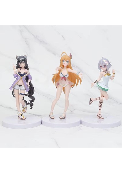 Princess Connect Re:dive 3lü Anime Figür Seti Pecorine Kokoro Kailu Koleksiyon Oyuncak Biblo +16 Yaş fırsatları
